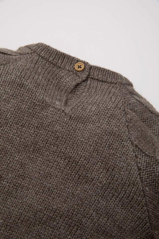 Свитер с круглым вырезом для маленьких мальчиков - Defacto фото 2