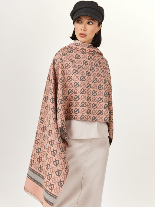 в составе ШЕРСТЬ  и КАШЕМИР Большой, мягкий, теплый  двусторонний палантин - Tantino фото 3