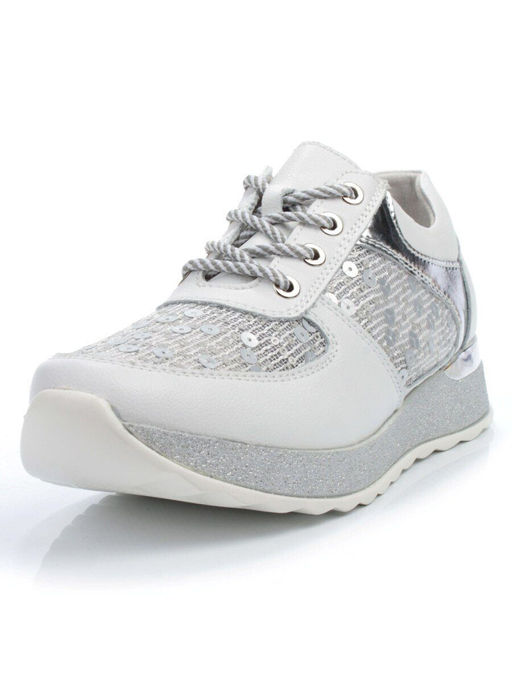 05-FDD18-1P WHITE Кроссовки женские (натуральная кожа, сетка) - No name фото 3