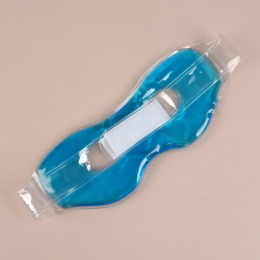 Маска для лица гидрогелевая, охлаждающая/согревающая, 23×10×0.5 см, синяя