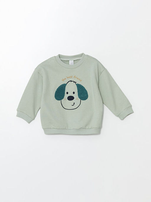 Bisiklet Yaka Erkek Bebek Sweatshirt