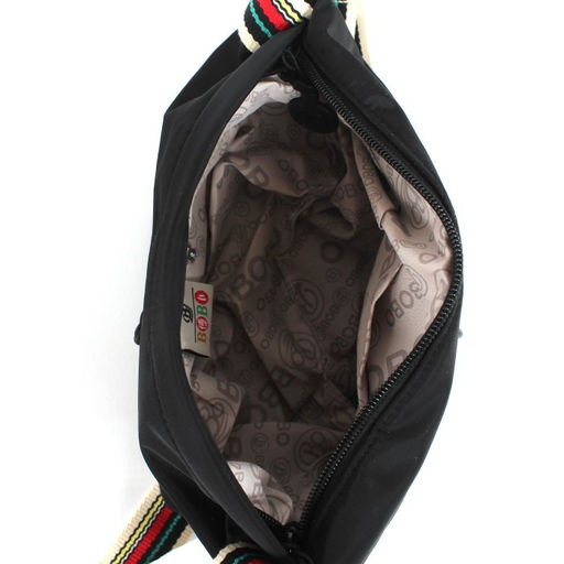 Сумка женская текстиль BoBo-5020-3, 1отд, плечевой ремень, черный 260623  фото 3