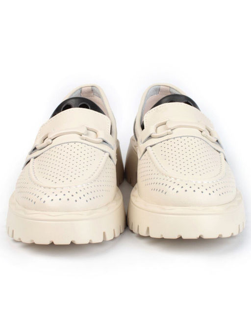 03-PDD179-2 BEIGE Лоферы женские (натуральная кожа) - Фабричный китай фото 8