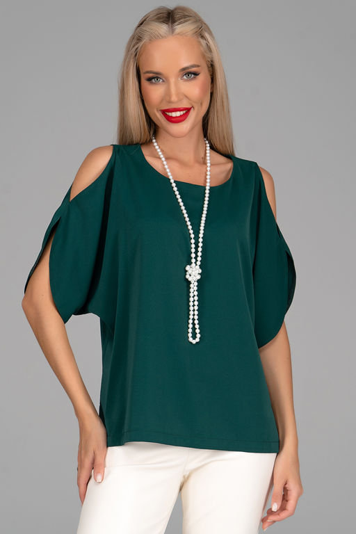 Блузка Аура (изумрудный) - Эльза фото 4