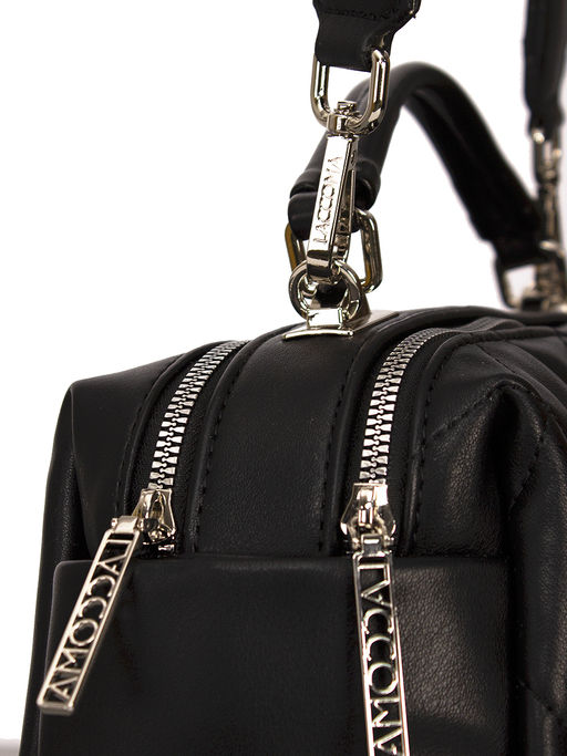 LACCOMA сумка Кристи-Ф826-черный эко кожа хлопок  фото 4