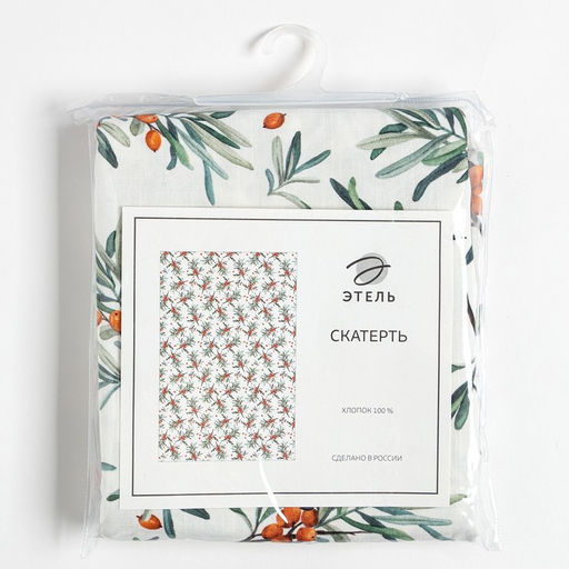 Скатерть Этель Berry garden 149×220 см, 100% хлопок, репс 210 г/м²