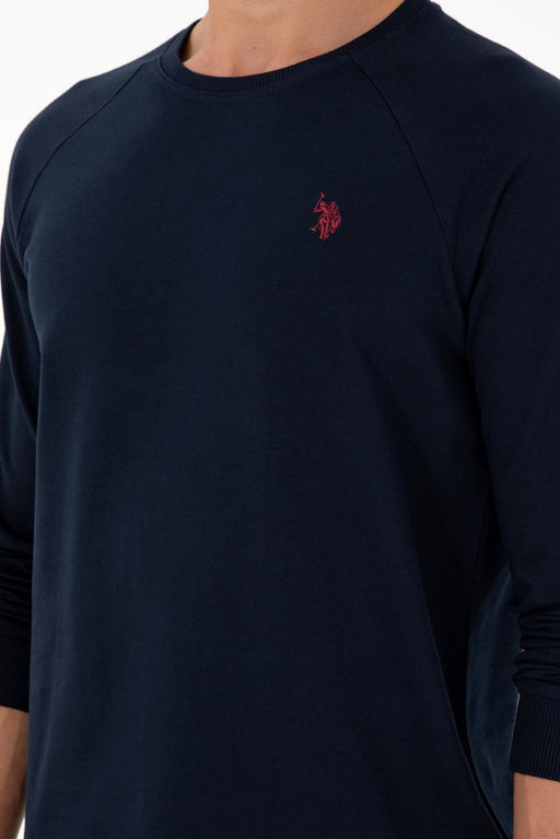 Мужской темно-синий базовый свитшот - U.s. polo assn фото 7