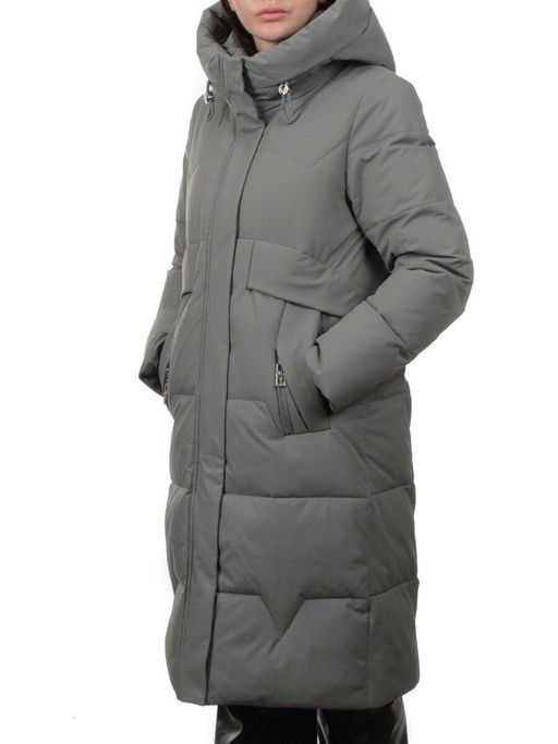 6813 OLIVE Пальто зимнее женское (200 гр. холлофайбер)