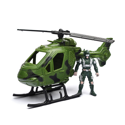 Машина "Автовоз" с военным вертолётом, в коробке