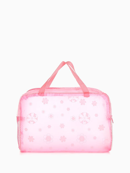 Цена за 2 шт. Косметичка - сумочка на молнии для бассейна, с ручками, с рисунком, розовая - Simaland фото 2