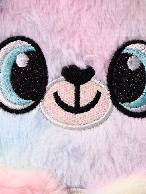 Блокнот плюшевый Happy mouse, rainbow, 21 х 15 см, плотность 80 гр.