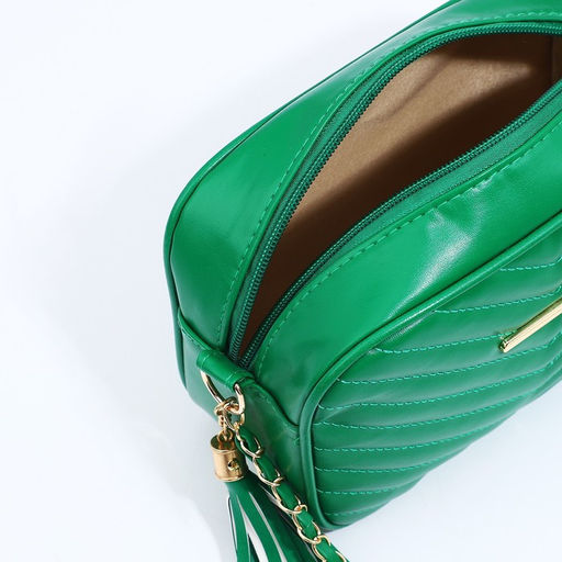 Сумка кросс-боди на молнии, цвет зелёный - Simaland фото 7