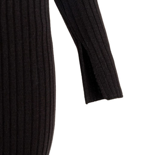 Платье женское миди MIST Knitwear, чёрное, размер 46