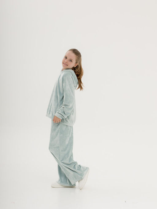Детский костюм, велюр премиум, мята - Knitka wear фото 5