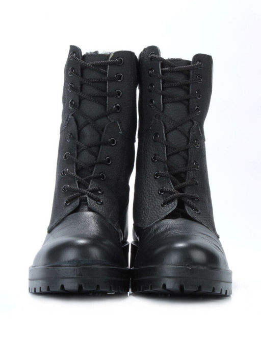 05-9007 BLACK Ботинки зимние мужские (искусственная кожа, искусственный мех) - No name фото 11