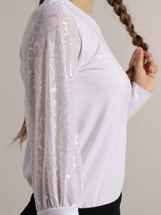 CRB wear/CWJG 63600-20 Джемпер для девочки,белый/Ex.Cherubino  фото 19