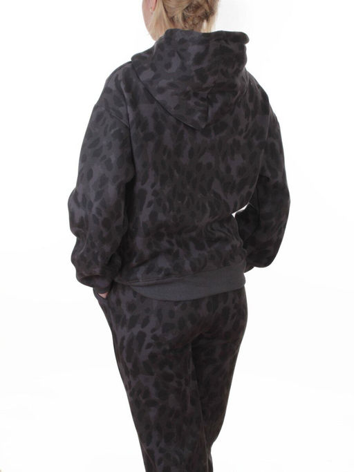 868-6 DK. GRAY/LEOPARD Костюм спортивный зимний женский (95% хлопок, 5% полиэстер)