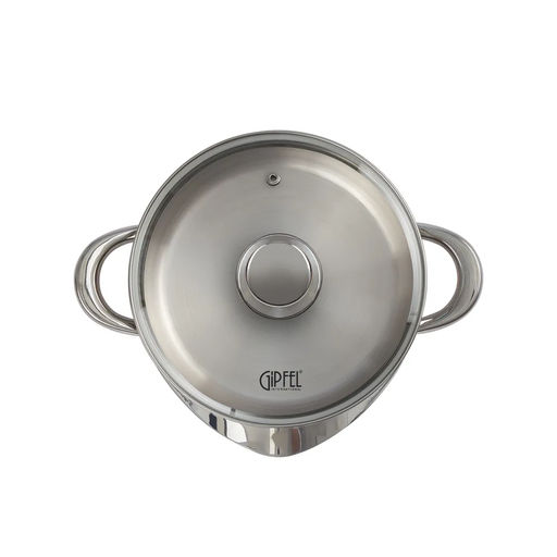 1248 GIPFEL Кастрюля COCKTAIL 20x9,5см/2,7л со стеклянной крышкой, с индукционным капсульным дном. Материал: нерж. сталь 18/10. Толщина: 0,6мм / 2,5мм фото 11