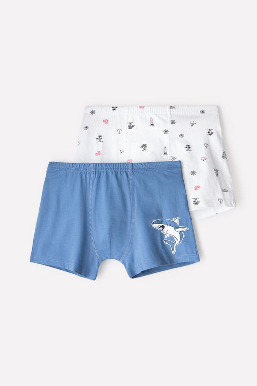 Crockid _ КБ 1912-2уп/белый,дымчато-синий,акулы трусы для мал фото 4