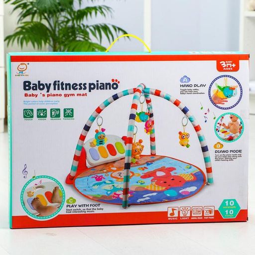 Развивающий коврик Игра малыша, с пианино, круглый, голубой - Simaland фото 7