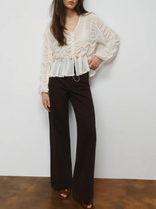 Джинсы wide leg с высокой посадкой / Zarina  фото 2