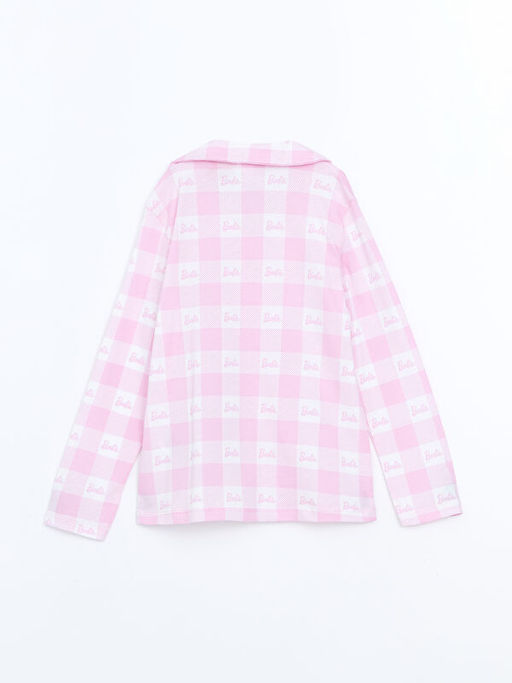 G?mlek Yaka Barbie Bask?l? K?z ?ocuk Pijama Tak?m? - Waikiki фото 3