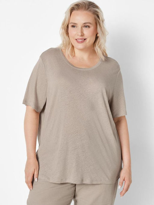 Блузка женская из льна и вискозы свободного покроя ESMARA  фото 4