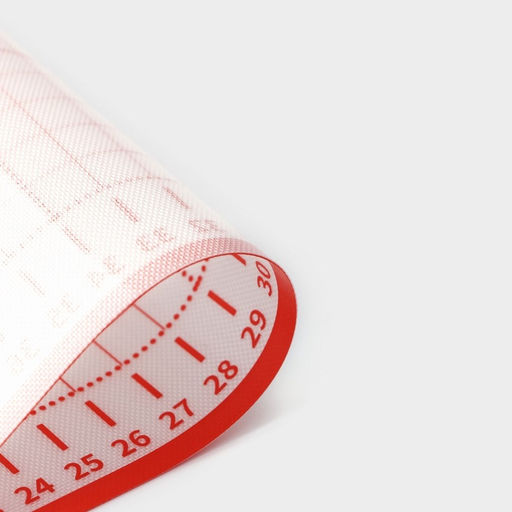 Коврик для выпечки и раскатки теста с разметкой, армированный, силикон, 50?40 см, красный - Simaland фото 5