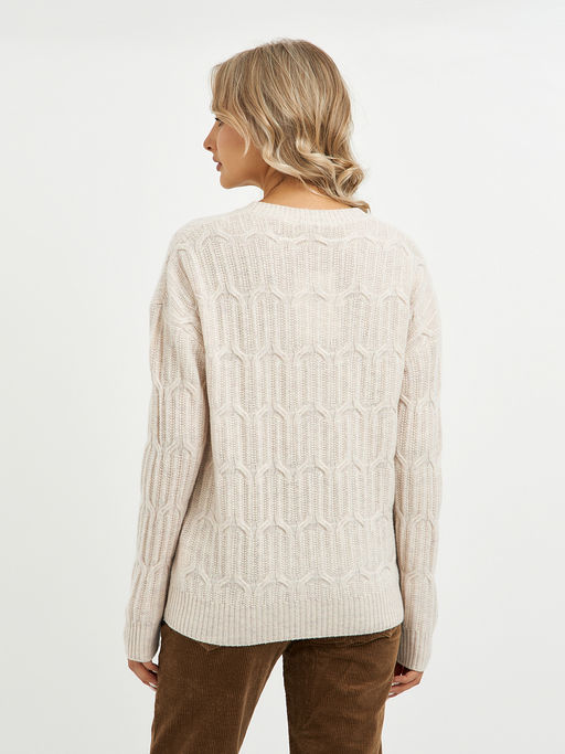 джемпер женский бежевый из шерсти - Glenfield фото 5