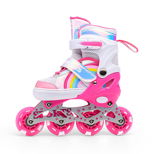 Ролики детские (размер S) розовый, в сумке