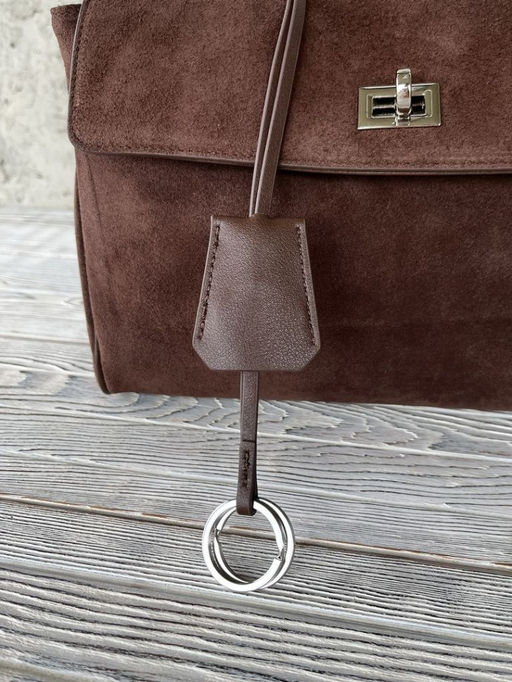 Женская замшевая сумка-портфель 8399 Кофе - Sergio valentini фото 3