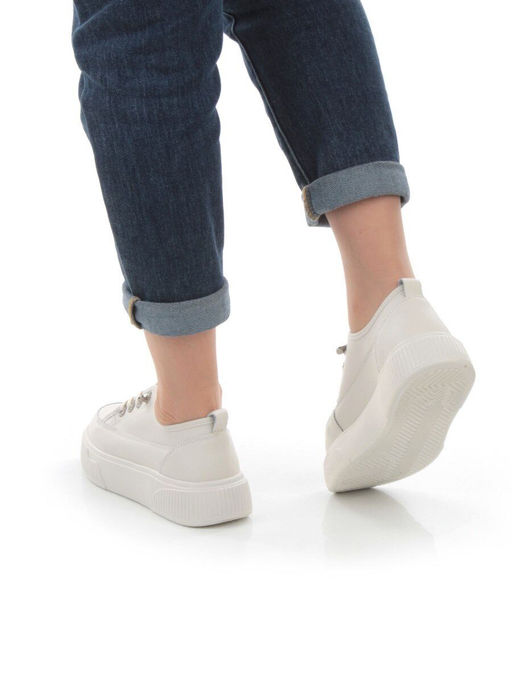 05-SD8-2D BEIGE Кроссовки женские (натуральная кожа) - Фабричный китай фото 3