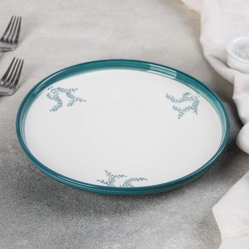 Тарелка керамическая Веточка, d=25 см, цвет белый - Simaland фото 2