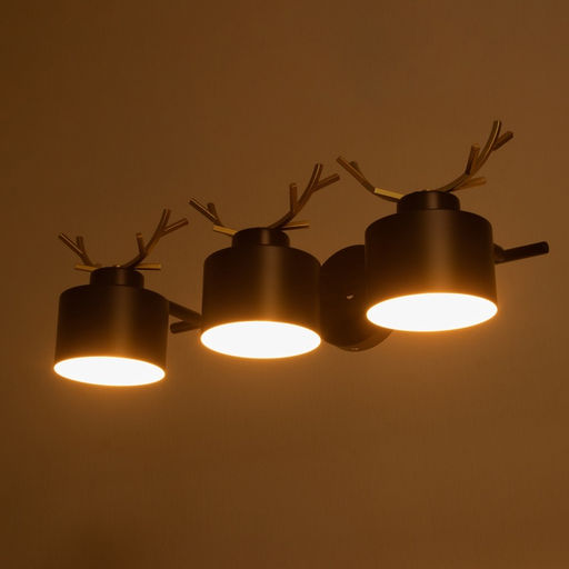 Бра «Сохата», 3хЕ27, 40 Вт, 60×15×22 см, чёрный с золотом