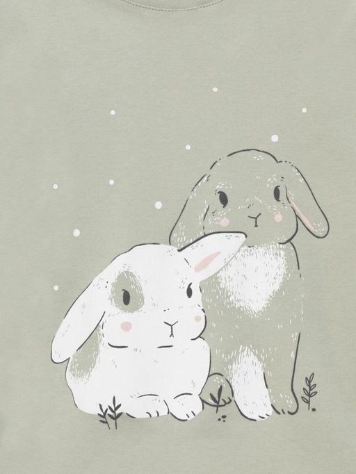 К 1541/шалфей,белые зайчики пижама дет