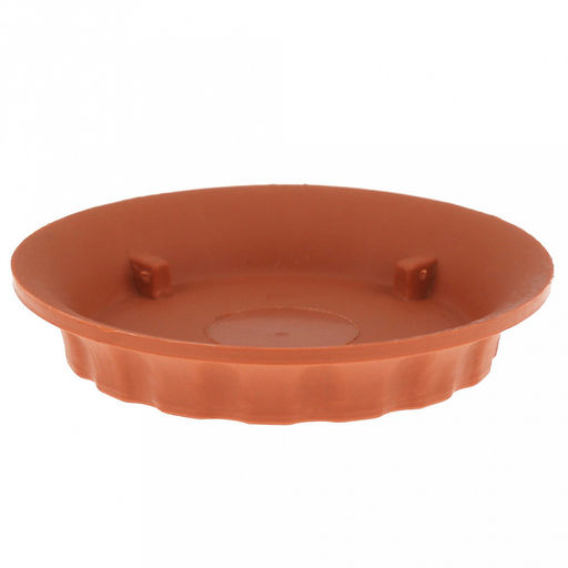 Терракот Горшок для цветов пластмассовый 1л, с поддоном, д14см, h12см, резной орнамент, морозостойкий полипропилен, т.м. NECO (Россия) - Домашняя мода фото 4