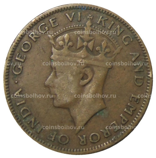 Монета 1 цент 1945 года Британский Гондурас