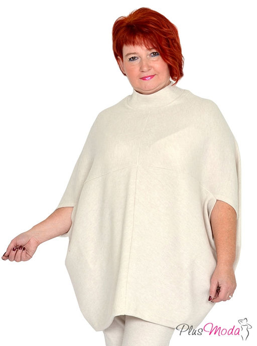 Туника-пончо Модель №1430 размеры 44-84 - Plusmoda фото 4