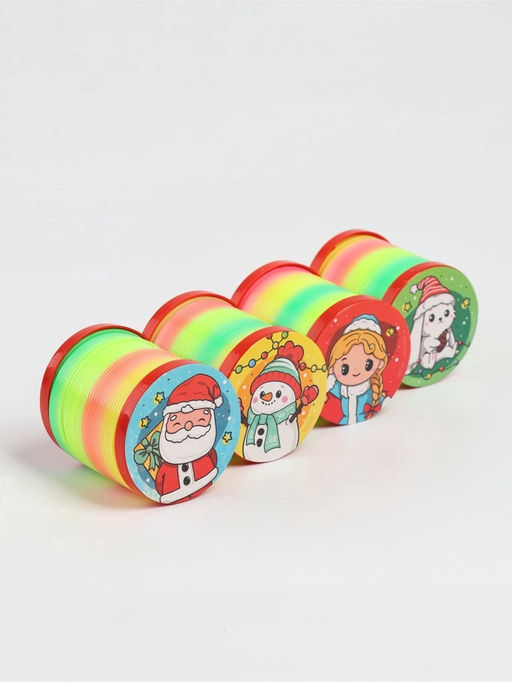 Пружинка радуга Новый год, d=5 см, МИКС - Funny toys фото 3