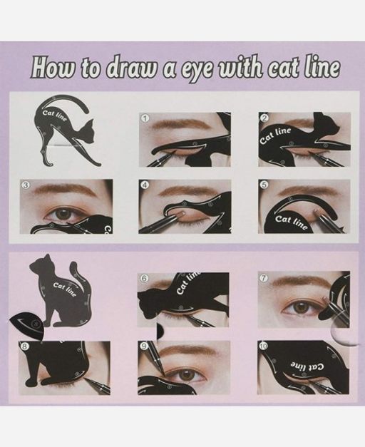 Трафареты для макияжа Кошки набор из 2 шт. 9046424 - Yiwu youda import & export co фото 4