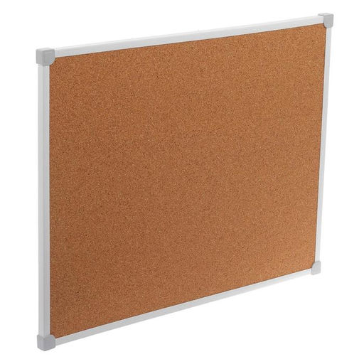Доска пробковая А2, 45×60 см, Calligrata, в ПВХ рамке белого цвета