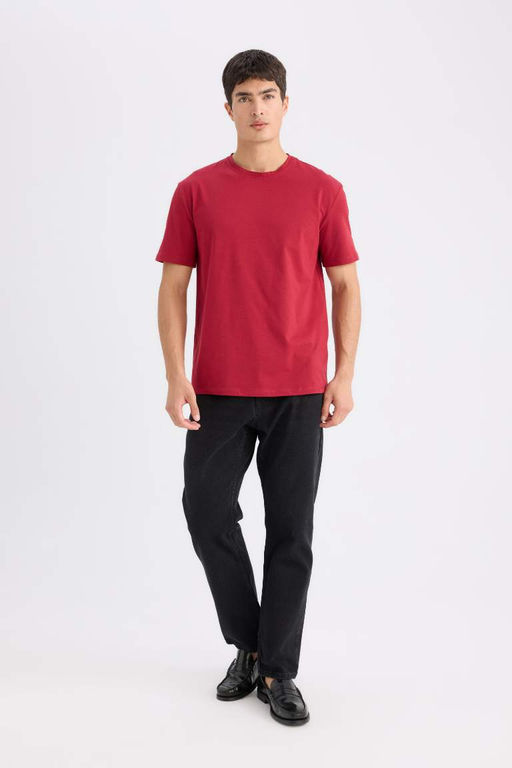 Новая базовая простая футболка с короткими рукавами и круглым вырезом стандартного кроя - Defacto фото 2