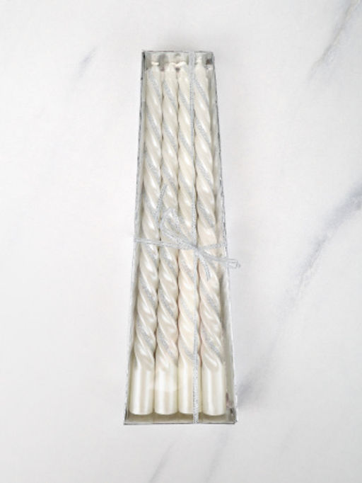 Свеча стержень 4 штуки 25 см витая / A-500 /уп 144/ белая - ГалеонТрейд фото 4