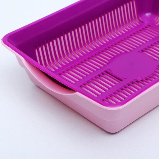 Туалет глубокий с сеткой 36 х 25 х 9 см, розовый/пурпурный - Simaland фото 6