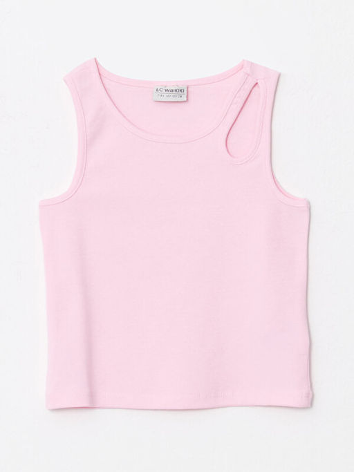 Bisiklet Yaka Basic Pamuklu K?z ?ocuk Atlet