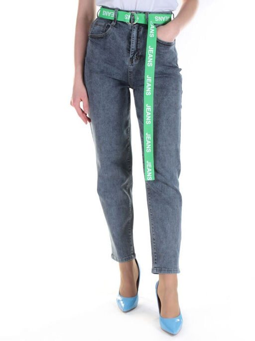 L622 BLUE Джинсы-Мом женские LINLIMIN Jeans - Фабричный китай фото 8
