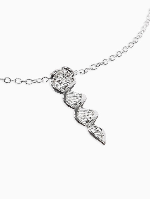 Цена за 2 шт. Кулон на цепочке "ДНК", цвет серебро