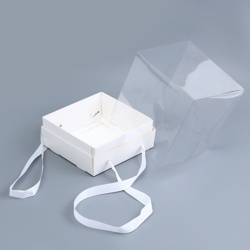 Коробка для торта с прозрачной крышкой, белая, 17?17?15 см - UPAK LAND фото 3