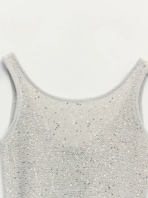 Жилет с пайетками с вискозой в составе / Zarina