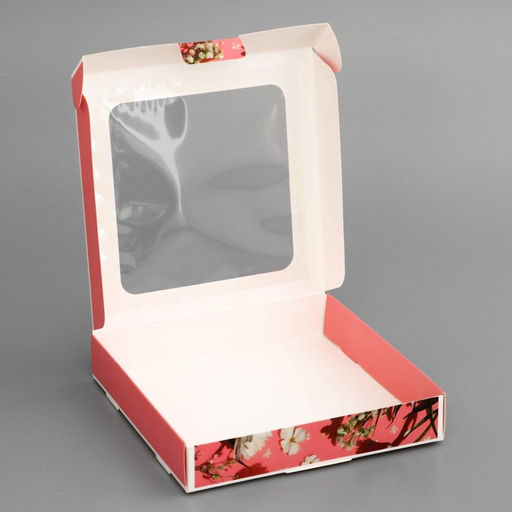 Цена за 5 шт. Коробка подарочная сборная с окном, упаковка, Прекрасных моментов, 16?16?3 см